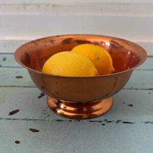 MCM Vintage CG CopperCraft Guild “ Aged Pedestal Bowl 7” Diameter 3.5” High